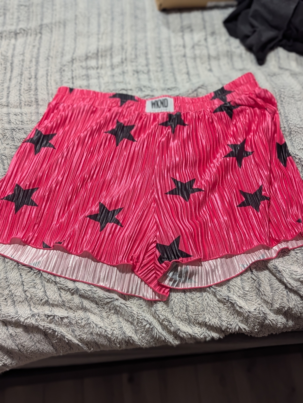 Pink Star-Print Pleated Matching Set - Picture 3 of 3